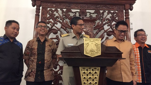 Sandi dan Persatuan Seniman Komedi Indonesia. (Foto: Moh Fajri/kumparan)
