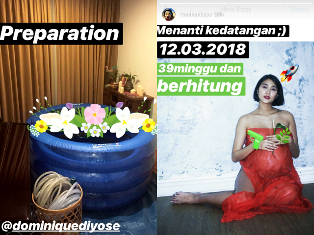 Proses persalinan Dominique Diyose. (Foto: Instagram Story @ivanhandoyo)