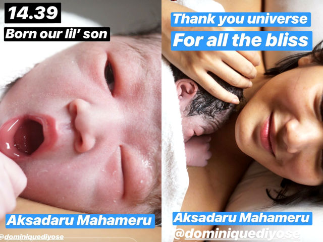 Proses persalinan Dominique Diyose. (Foto: Instagram Story @ivanhandoyo)