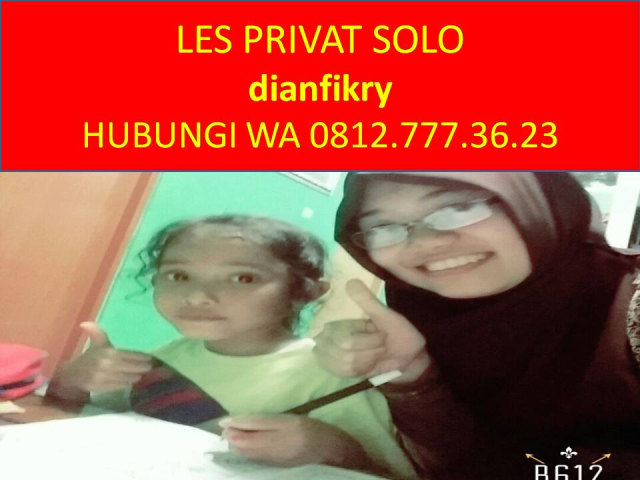 WA 08127773623, dianfikry, Les Private Matematika di Solo