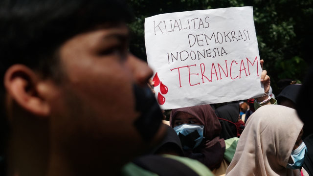 Aksi mahasiswa menolak UU MD3. (Foto: Aditia Noviansyah/kumparan)
