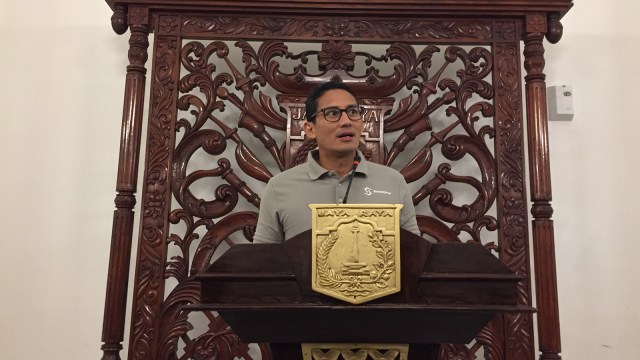 Sandiaga Uno di Balai Kota (Foto: Moh Fajri/kumparan)