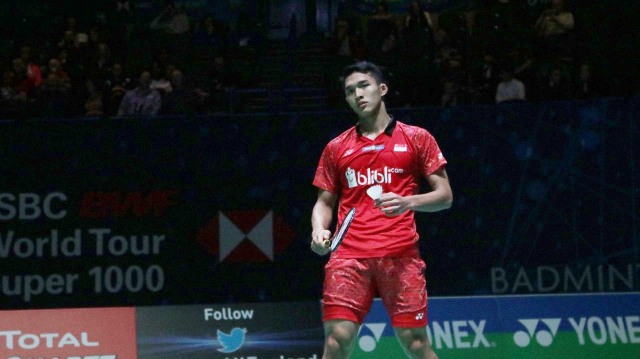 Jonatan Christie, di All England 2018 (Foto: Bergas Agung/kumparan)