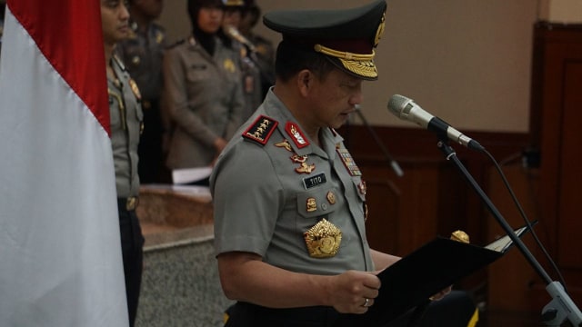 Kapolri saat Sertijab Pejabat Polri dan Kapolda (Foto: Irfan Adi Saputra/kumparan)