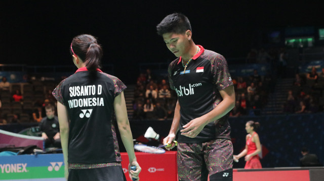 Praveen/Debby di babak kedua All England 2018 (Foto: Bergas Agung/kumparan)