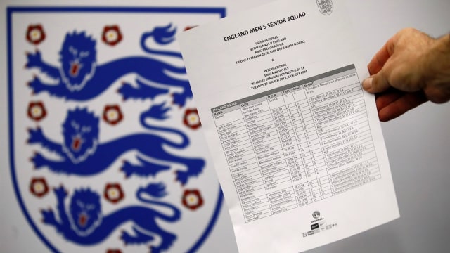 Skuat Timnas Inggris. (Foto: Reuters/Jason Cairnduff)