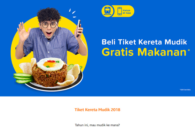 Tips Membeli Tiket Kereta Api Mudik Lebaran, tiket.com Adakan Promo Makan Minum Gratis! (1)