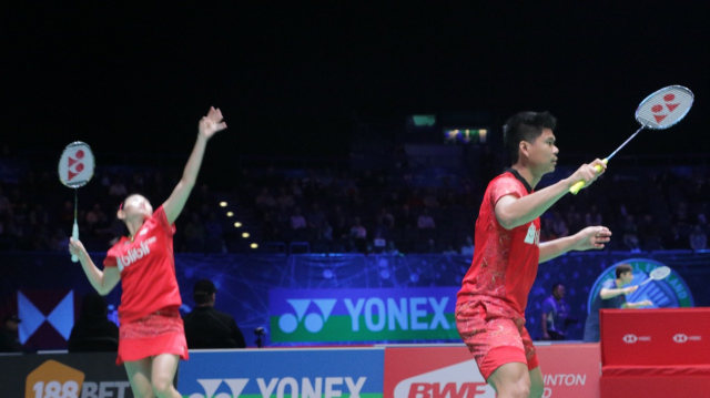 Praveen/Debby di perempat final All England 2018. (Foto: Bergas Agung/kumparan)