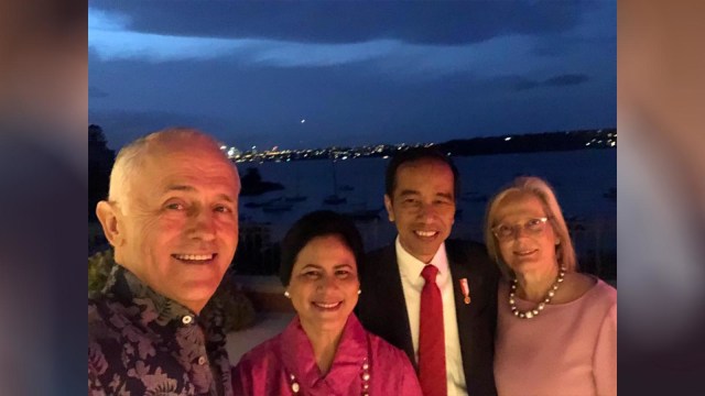 PM Australia dan Jokowi Santap Malam (Foto: Instagram @turnbullmalcolm)