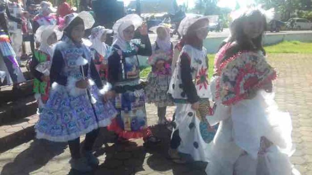 Karnaval Pakaian Daur Ulang di Bantul Berlangsung Meriah