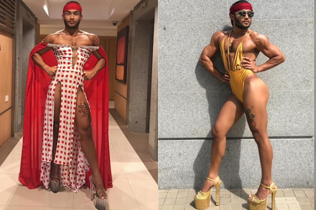 Walaupun Terlihat Sangat Gagah Dengan Ototnya, Pria Ini Gemar Menggunakan Heels dan Dress 