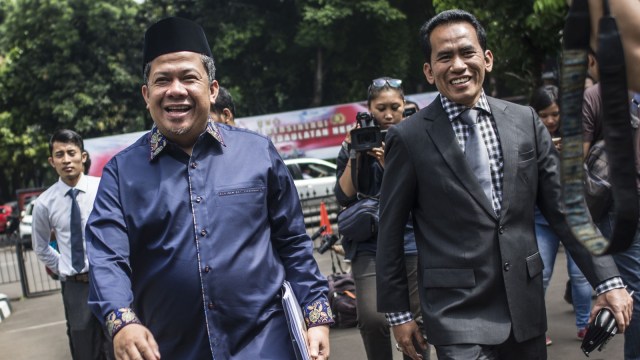 Fahri Hamzah penuhi panggilan PMJ (Foto: ANTARA FOTO/Aprillio Akbar)