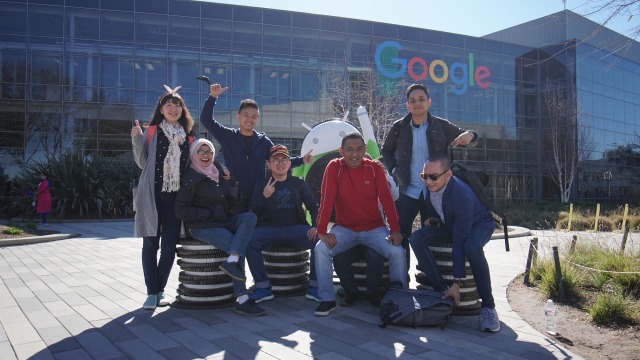 Juara The NextDev 2017 ke kantor Google. (Foto: Aditya Panji/kumparan)