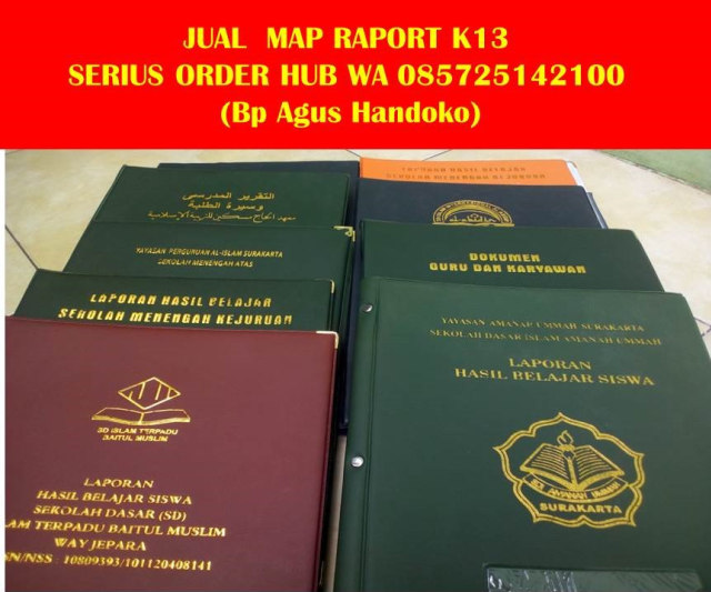 Wa 085725142100, Map Raport K13, Map Raport Murah, Sampul Raport, Sampul Kurikulum 2013