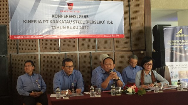 Paparan kinerja PT Krakatau Steel (Foto: Siti Maghfirah/kumparan)