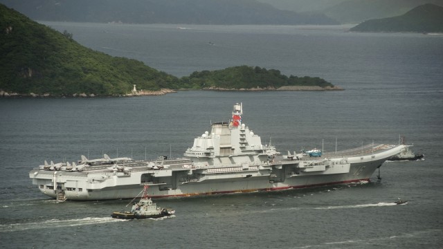 Kapal induk China, Liaoning. (Foto: AFP/Richard A.Brooks)