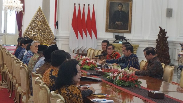 Jokowi bertemu dengan BPIP di Istana Merdeka. (Foto: Yudhistira Amran Saleh/kumparan)