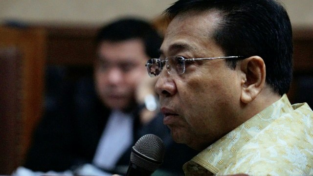 Setya Novanto di Pengadilan Tipikor. (Foto: Iqbal Firdaus/kumparan)