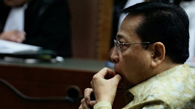 Setya Novanto di Pengadilan Tipikor. (Foto: Iqbal Firdaus/kumparan)