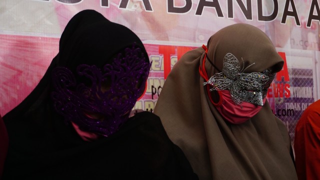 Rilis kasus prostitusi online di Banda Aceh. (Foto: Zuhri Noviandi/kumparan)