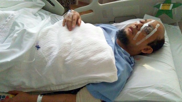 Novel Baswedan usai jalani operasi tahap 2. (Foto: Dok. Humas KPK)