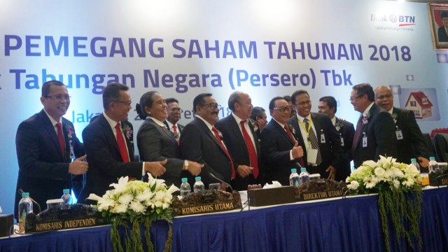 Konferensi pers RUPST BTN. (Foto: Helmi Afanid/kumparan)