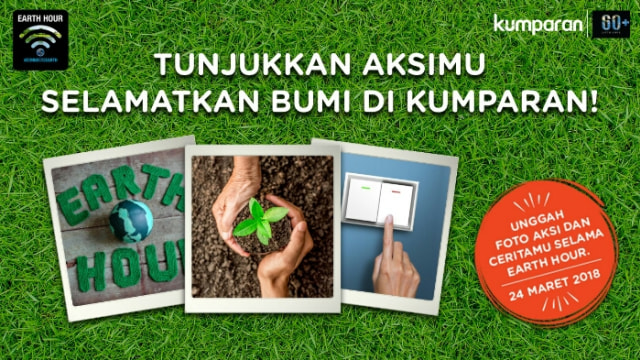 Earth Hour Bekasi 2018 dengan Kumparan