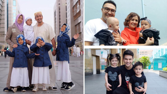 Selebriti yang memiliki anak kembar. (Foto: Instagram/@irfanhakim75/@ijonkfrizzy dan D.N Mustika Sari/kumparan)