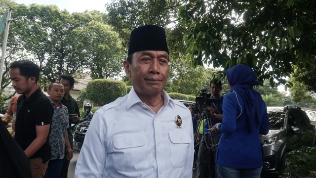 Wiranto di kediaman Probosutedjo. (Foto: Irfan Adi Saputra/kumparan)
