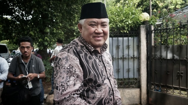 Din Syamsuddin di kediaman Probosutedjo. (Foto: Irfan Adi Saputra/kumparan)