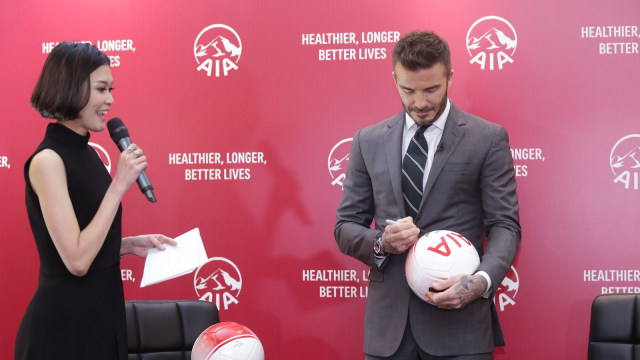 Konpers David Beckham sebagai Brand Ambassador AIA   (Foto: dok. AIA)