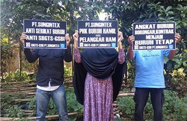 Satu tahun SBGTS-GSBI PT. Sungintex Berjuang Melawan PHK Dan Union Busting