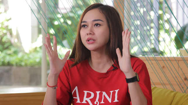 Cast Film Arini, Aura Kasih (Foto: Iqbal Firdaus/kumparan)