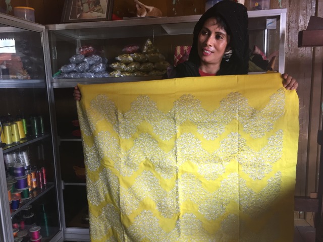 Tenun Siak, Tenun Melayu Pekanbaru (Foto: Helinsa Rasputri/kumparan)