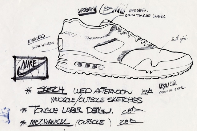 Sketsa Nike Air Max 1 (Foto: Dok. Nike )