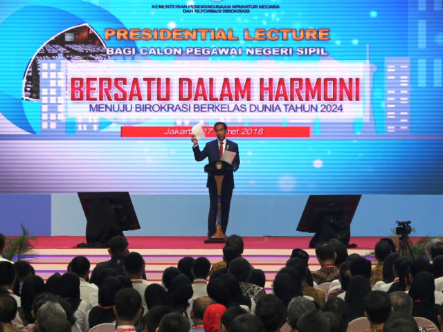 CPNS BKKBN Ikuti Presidential Lecture Presiden Joko Widodo