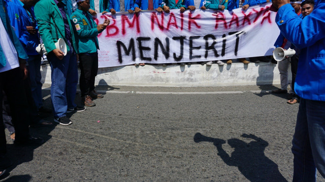 Unjuk rasa tolak BBM naik di Aceh. (Foto: Zuhri Noviandi/kumparan)