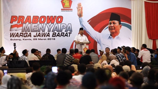 Prabowo temui warga dan kader Gerindra di Subang (Foto: Fb @Prabowo Subianto)