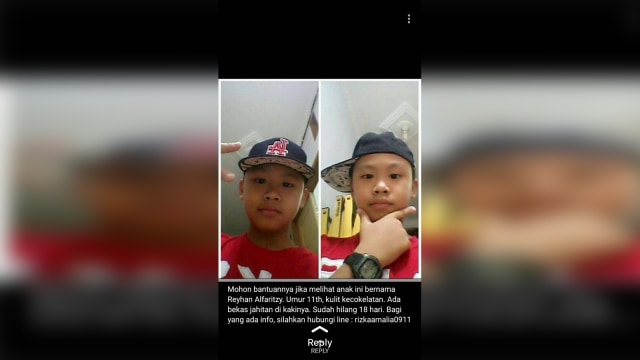 Info Anak Hilang  (Foto: Dok. Rizka Amalia)