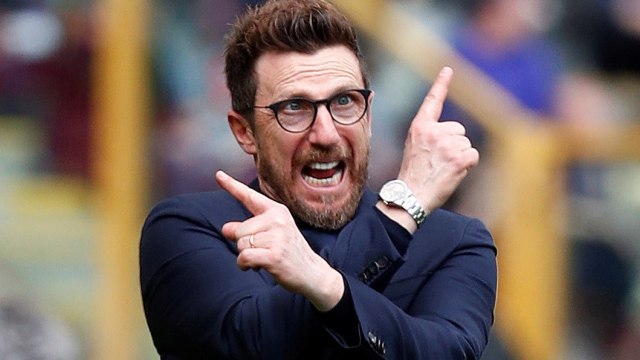 Di Francesco dalam laga vs Bologna. Foto: REUTERS/Alessandro Garofalo