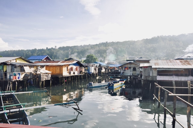 Kampung nelayan di Manokwari (Foto, Asmiati Malik)