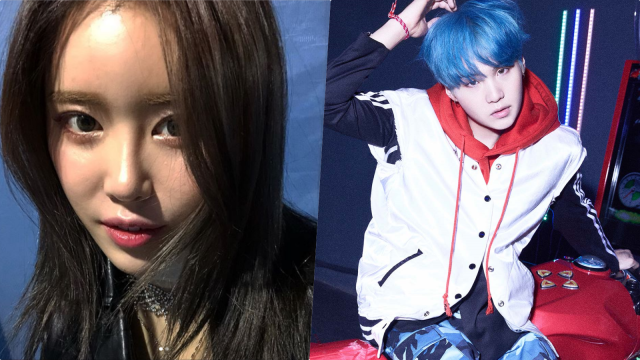 Suran dan Suga 'BTS'. (Foto: Instagram.com/@suranelenashin, Big Hit Entertainment)