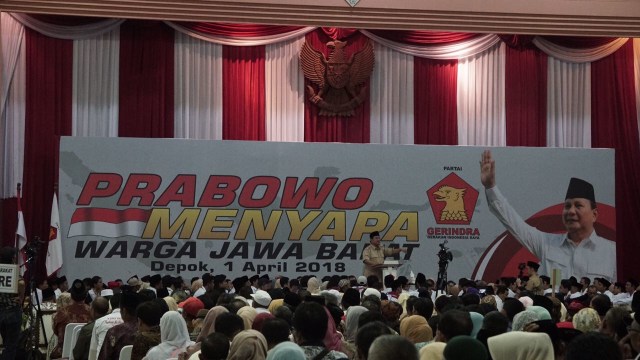 Prabowo Menyapa warga Jawa Barat. (Foto: Fitra Andrianto/kumparan)