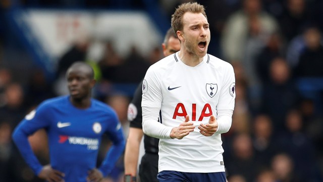 Luapan semangat Eriksen. (Foto: REUTERS/Peter Nicholls)