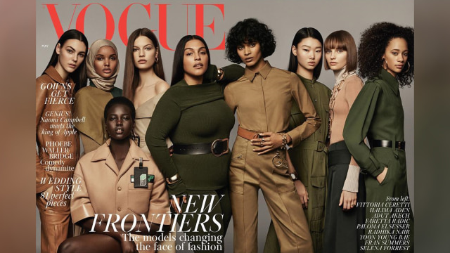 Halima Aden di cover Vogue. (Foto: Instagram @britishvogue)