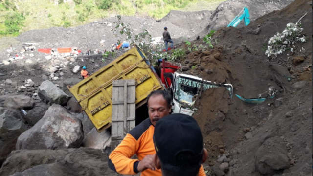 Longsor di Lereng Merapi Sleman (Foto: Twitter @Sutopo_PN)