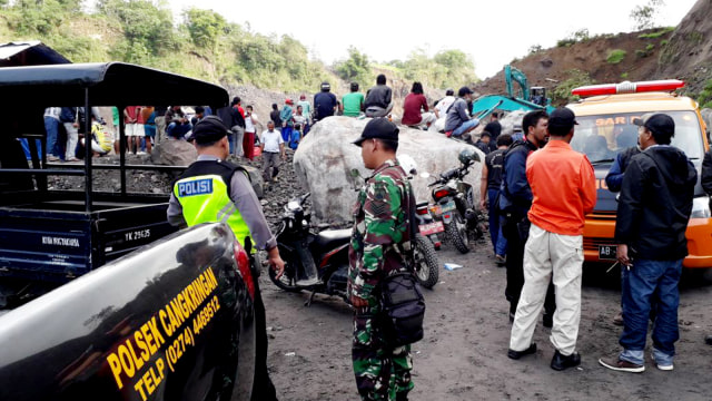Longsor di lereng gunung Merapi (Foto: Dok. BNPB)