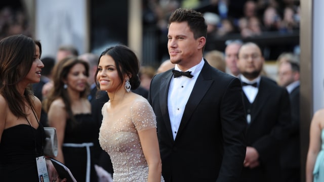 Channing Tatum dan istrinya, Jenna. (Foto: AFP/Robyn Beck)