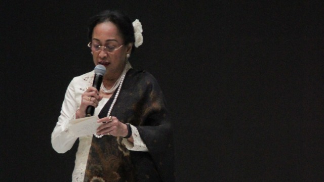Sukmawati pada pagelaran Anne Avantie (Foto: Garin Gustavian/kumparan)