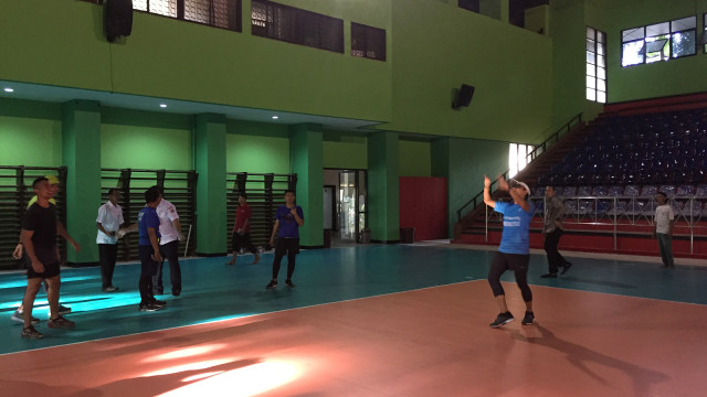 Sandi di GOR Bulungan. (Foto: Moh Fajri/kumparan)